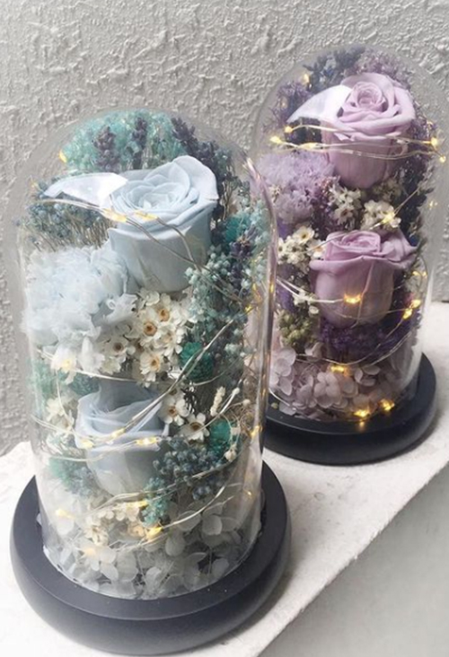 flower in glass dome delivery in Singapore